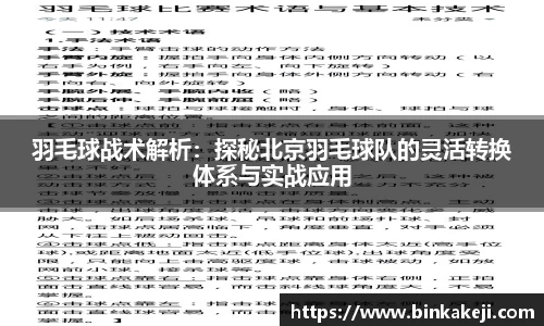 羽毛球战术解析：探秘北京羽毛球队的灵活转换体系与实战应用